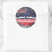 Singapur Singapur Singapur Neuseeland Runder Aufkleber (Tasche)