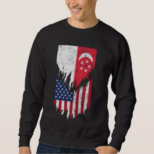 Singapur: Singapur wird von amerikanischen Flaggen Sweatshirt