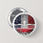 Singapur Singapurer Franzose Frankreich Baumwurzel Button (Vorne & Hinten)