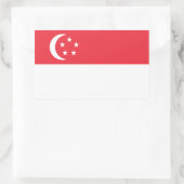 Singapur/singapurische Flagge Rechteckiger Aufkleber (Tasche)