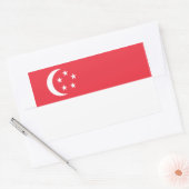 Singapur/singapurische Flagge Rechteckiger Aufkleber (Umschlag)