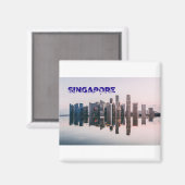 Singapur Skyline 2018 Magnet (Vorderseite/Rückseite)
