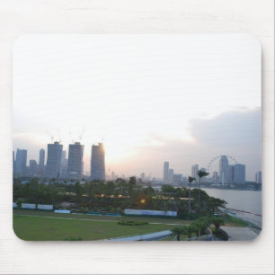 Singapur-Skyline am Sonnenuntergang Mousepad