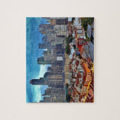 Singapur-Skyline angesehen von Chinatown am Puzzle (Vertikal)