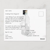 Singapur Skyline bei Night Featuring the Merlion Postkarte (Rückseite)