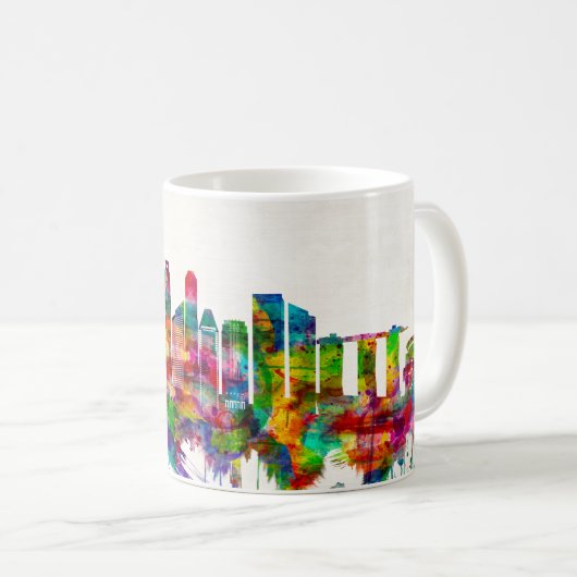 Singapur-Skyline Kaffeetasse (VorderseiteRechts)