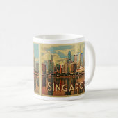 Singapur Skyline Kaffeetasse (VorderseiteRechts)