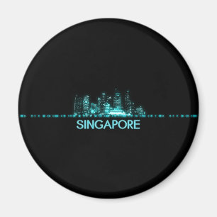 Singapur-Skyline Magnet