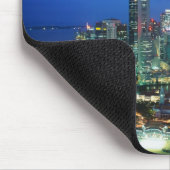 Singapur Skyline nachts, Singapur Mousepad (Ecke)