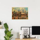 Singapur Skyline Poster (Heimbüro)