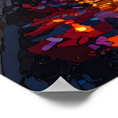 Singapur Skyline Poster Futuristic Asian City Art (Ecke)