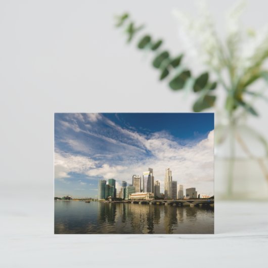 Singapur-Skyline Postkarte (Stehend Vorderseite)