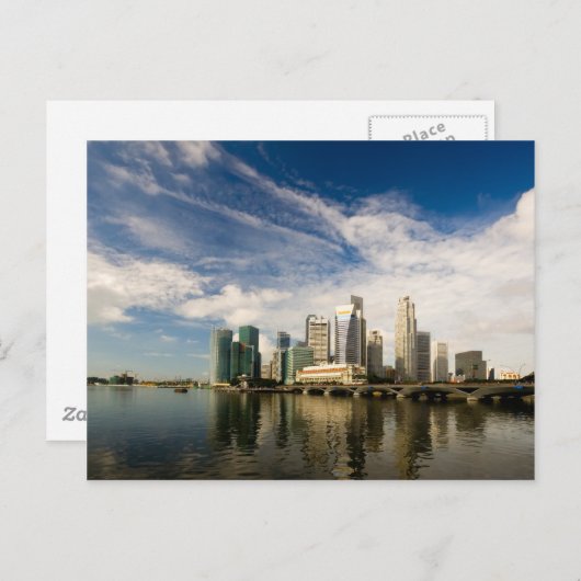 Singapur-Skyline Postkarte (Vorne/Hinten)
