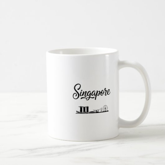 Singapur Skyline Reise Urlaub Outfits Kaffeetasse (Rechts)