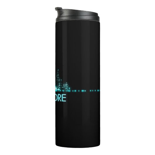 Singapur-Skyline Thermosbecher (Nach rechts gedreht)