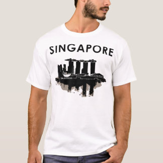 Singapur Skyline Vintag Singapur T-Shirt