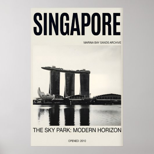 Singapur Skyline Wandkunst, Marina Bay Sands Poster (Vorne)
