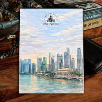 Singapur Stadtbild Skyline | Wasserfarbenlandschaf