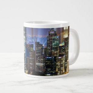 Singapur Stadtzentrum bei Nacht Jumbo-Tasse
