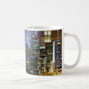 Singapur Stadtzentrum bei Nacht Kaffeetasse