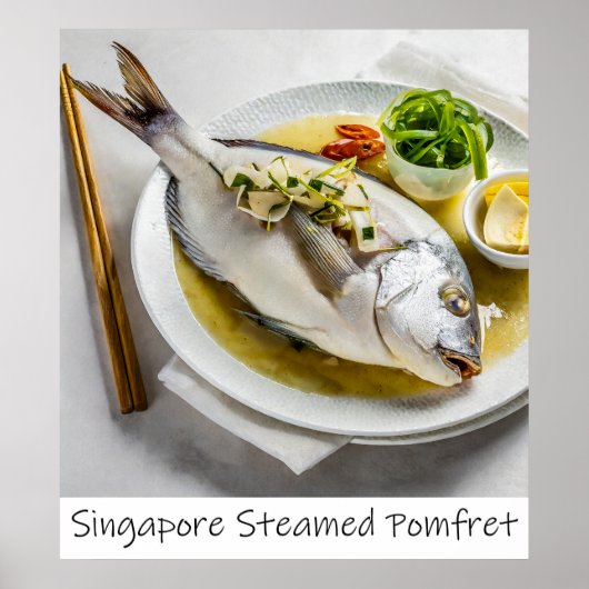 Singapur Steamed Pomfret Archival Print Poster (Vorne)