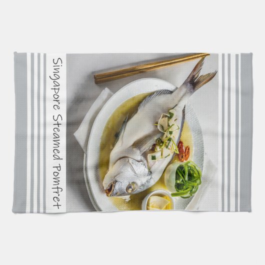 Singapur Steamed Pomfret Kitchen Handtuch (Horizontal)