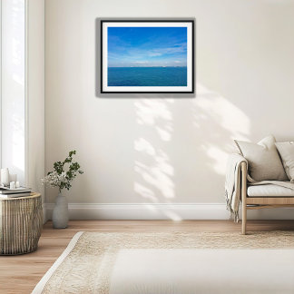 Singapur Strait Ocean View mit Cargo Ships Poster