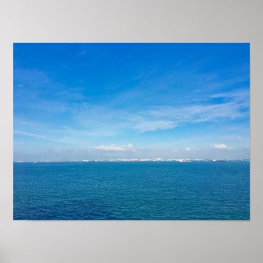 Singapur Strait Ocean View mit Cargo Ships Poster (Vorne)