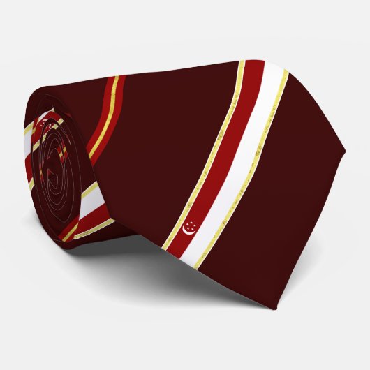 Singapur stripes Flagge Krawatte (Gerollt)