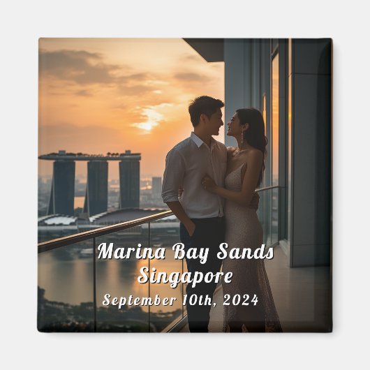 Singapur Travel Custom Foto Souvenir Magnet (Vorne)