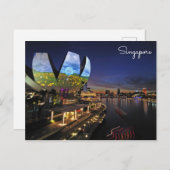 Singapur Travel Postcard - Art Science Museum Postkarte (Vorne/Hinten)