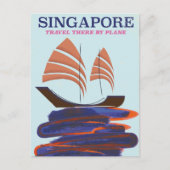Singapur "Travel there by Flugzeug" Postkarte (Vorderseite)
