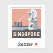 Singapur Travel Vinyl Sticker (Blatt)