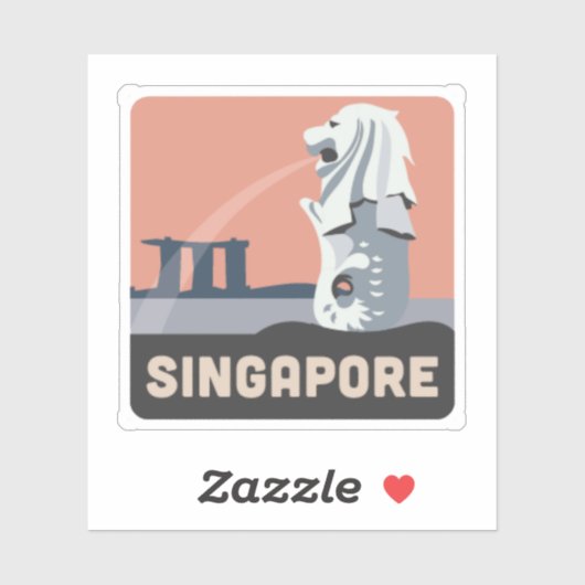 Singapur Travel Vinyl Sticker (Blatt)