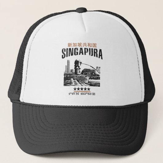 Singapur Truckerkappe (Vorderseite)