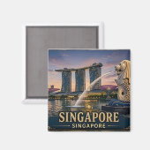 🌏 Singapur-Urlaubserinnerung Für Reisende 🌏 Magnet (Vorderseite/Rückseite)