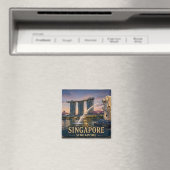 🌏 Singapur-Urlaubserinnerung Für Reisende 🌏 Magnet (In Situ (Geschirrspüler))
