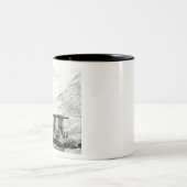 Singapur Views B&W Zweifarbige Tasse (Mittel)