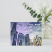 Singapur Vintag Tourism Travel Add Postcard Postkarte (Stehend Vorderseite)