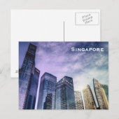 Singapur Vintag Tourism Travel Add Postcard Postkarte (Vorne/Hinten)