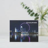 Singapur Vintag Tourism Travel Add Postkarte (Stehend Vorderseite)