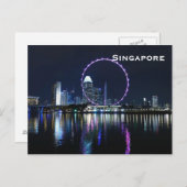 Singapur Vintag Tourism Travel Add Postkarte (Vorne/Hinten)