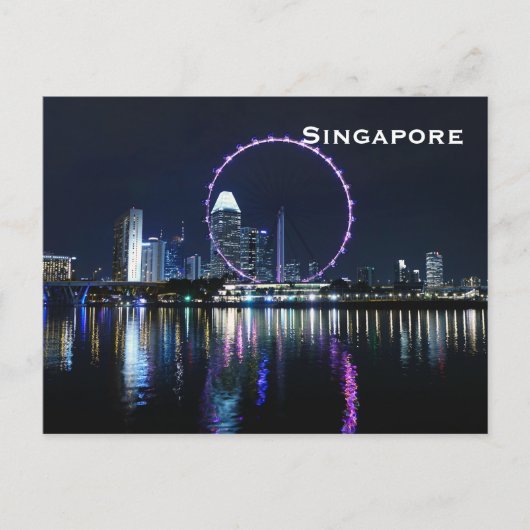 Singapur Vintag Tourism Travel Add Postkarte (Vorderseite)