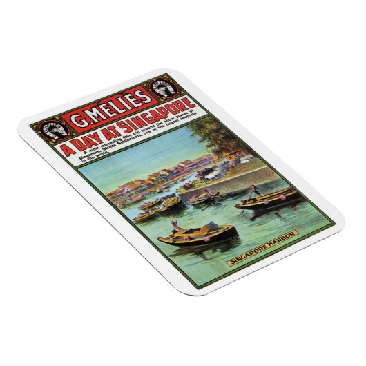 Singapur Vintage Reise Magnet (Rechte Seite)