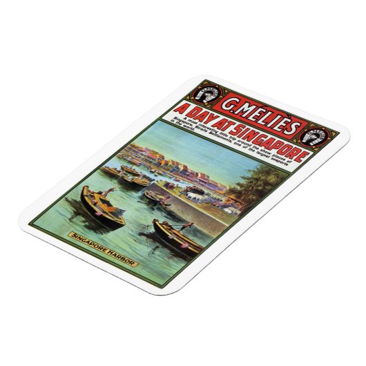 Singapur Vintage Reise Magnet (Linke Seite)