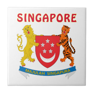 SINGAPUR-Wappen Fliese