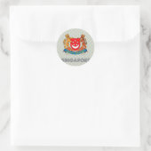 Singapur-Wappen Runder Aufkleber (Tasche)