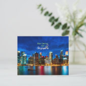 Singapur Weihnachten Postkarte (Stehend Vorderseite)