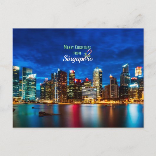 Singapur Weihnachten Postkarte (Vorderseite)