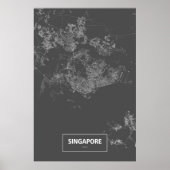 Singapur (weiß auf schwarz) poster (Vorne)